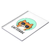 Carnet Cattitude Drôle Attitude Jeu de mots sur les chats (Côté gauche)