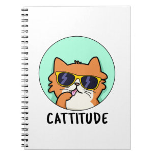 Carnet Cattitude Drôle Attitude Jeu de mots sur les chats
