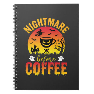 Carnet Cauchemar de café Halloween avant le café Spooky V