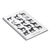 Carnet cavalier équestre vintage personnalisé (Côté Droit)