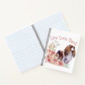 Carnet Cavalier King Charles Spaniel Chien Maman Florale (Intérieur)