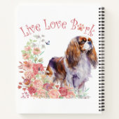 Carnet Cavalier King Charles Spaniel Chien Maman Florale (Dos)