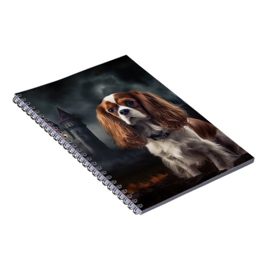 Carnet Cavalier King Charles Spaniel Halloween effrayant (Côté Droit)