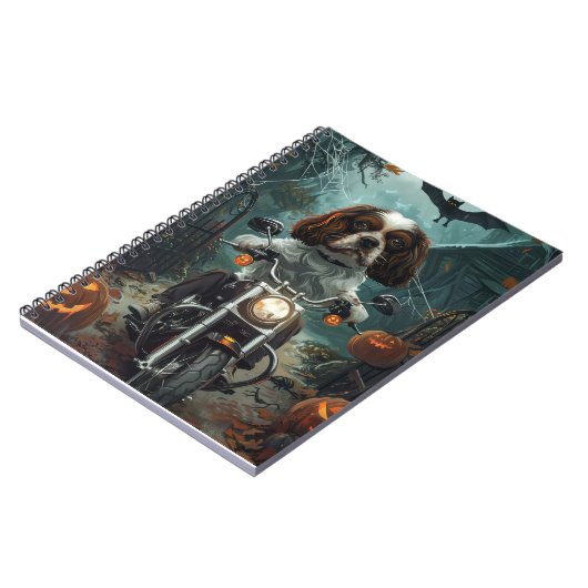 Carnet Cavalier King Charles Spaniel Halloween effrayant (Côté gauche)