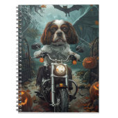 Carnet Cavalier King Charles Spaniel Halloween effrayant (Devant)