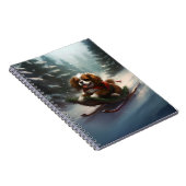 Carnet Cavalier King Charles Spaniel neige de Noël (Côté Droit)