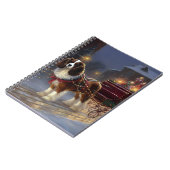 Carnet Cavalier King Charles Spaniel Noël Festive (Côté gauche)