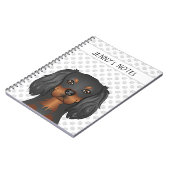 Carnet Cavalier King Charles Spaniel noir et feu & Texte (Côté gauche)