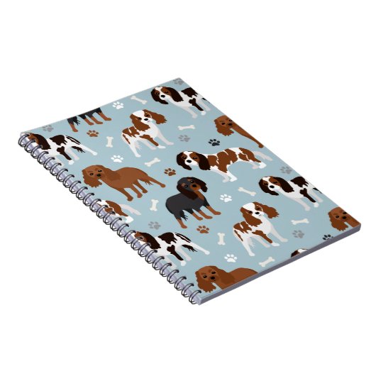 Carnet Cavalier King Charles Spaniel Paws and Bones (Côté Droit)