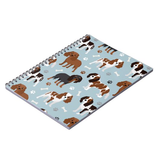 Carnet Cavalier King Charles Spaniel Paws and Bones (Côté gauche)