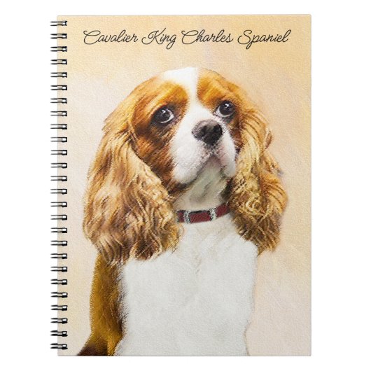 Carnet Cavalier King Charles Spaniel Peinture originale N (Devant)