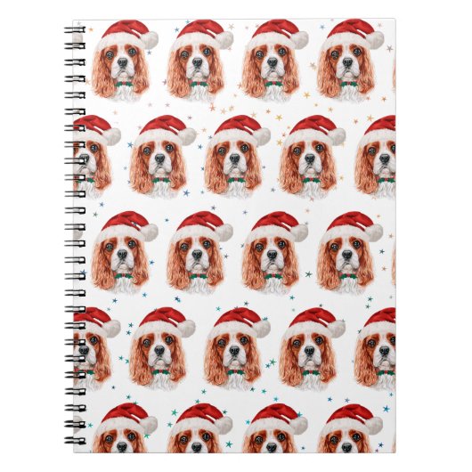 Carnet Cavalier King Charles Spaniel Race de Chien Noël (Devant)