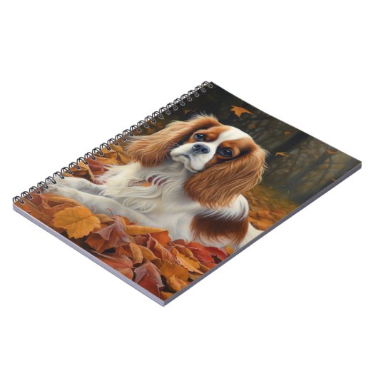 Carnet Cavalier King en automne Feuilles automne Inspirat (Côté gauche)
