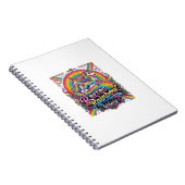 Carnet Cavalier Licorne Arc-en-Ciel Rétro (Côté Droit)