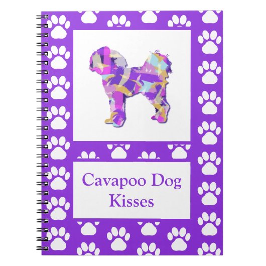 Carnet Cavapoo Kisses Cute Dog Silhouette PPY&B (Devant)