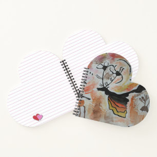 Carnet Cave Art Coeur Abstrait