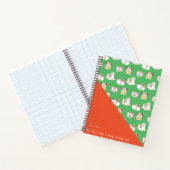 Carnet Ce Chat Vie Chat Motif Rouge Vert avec le nom (Intérieur)