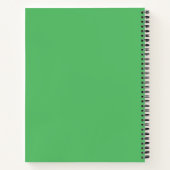 Carnet Ce Chat Vie Chat Motif Rouge Vert avec le nom (Dos)