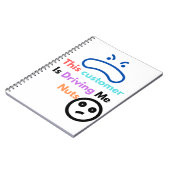 Carnet Ce client me rend fou (Côté gauche)