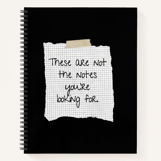 Carnet Ce ne sont pas les notes que vous recherchez (Devant)