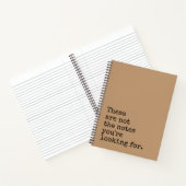 Carnet Ce ne sont pas les notes que vous recherchez (Intérieur)