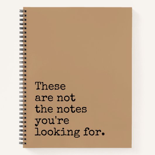 Carnet Ce ne sont pas les notes que vous recherchez (Devant)