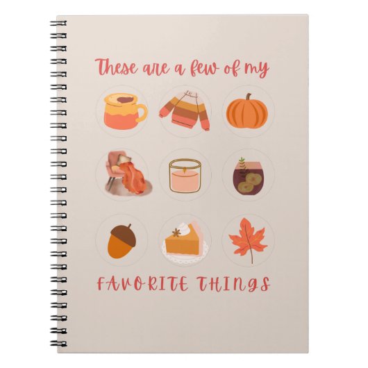 Carnet Ce Ne Sont Que Quelques-Uns De Mes Choses Préférée (Devant)