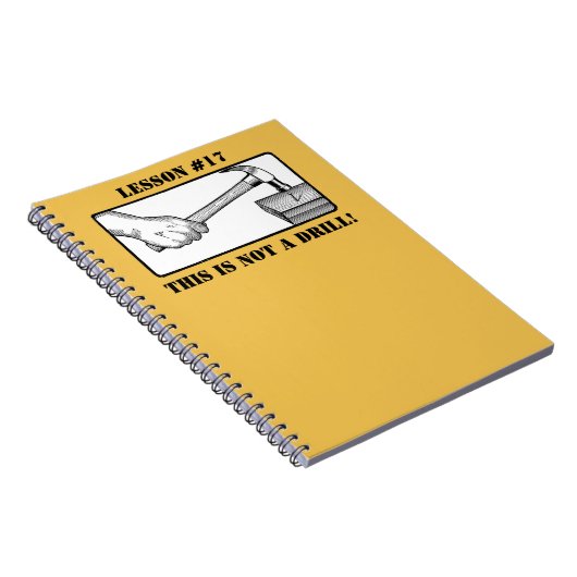Carnet Ce n'est pas un foret - main, marteau, clou (Côté Droit)