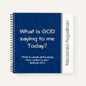 Carnet CE QUE DIEU DIT Prière chrétienne Dévotion (Devant)