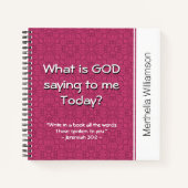 Carnet CE QUE DIEU DIT Prière de dévotion chrétienne (Devant)