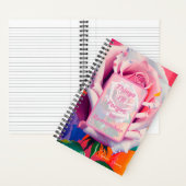 Carnet Ce que j'oublierai de rose florale rose (À l'intérieur)