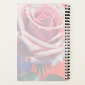 Carnet Ce que j'oublierai de rose florale rose (Verso)