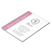 Carnet Ce que la vie veut Citation Motivationnelle rose (Côté gauche)