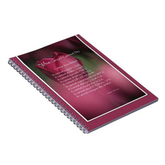 Carnet Ce que le cancer ne peut pas faire, soutenir et en (Côté Droit)