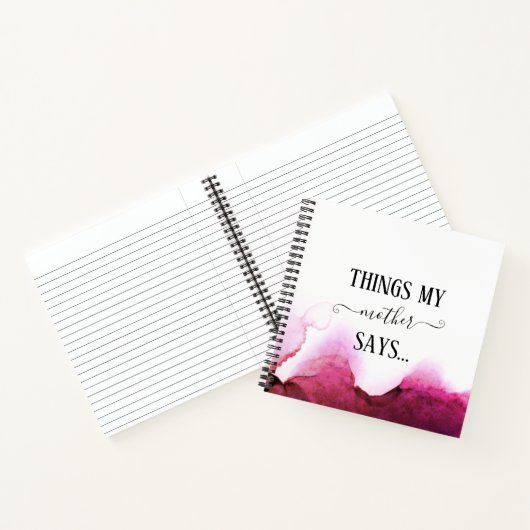 Carnet Ce que ma mère dit Funny Notebook (Intérieur)
