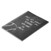 Carnet Ce que vous pouvez faire Motivation baseball (Côté gauche)