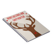 Carnet Ceinture de rennes de Noël cool wapiti moderne (Côté Droit)