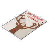 Carnet Ceinture de rennes de Noël cool wapiti moderne (Côté gauche)