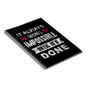 Carnet Cela Semble Toujours Impossible Tant Qu'Il N'Est P (Côté Droit)