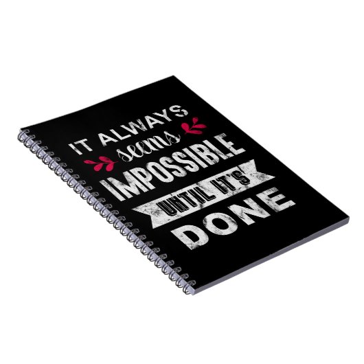 Carnet Cela Semble Toujours Impossible Tant Qu'Il N'Est P (Côté Droit)