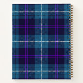 Carnet Celadon bleu Plaid Tartan or Monogramme (Dos)