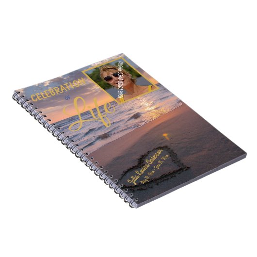 Carnet Célébration De La Vie Coucher De Soleil Océan Phot (Côté Droit)