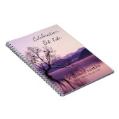 Carnet Célébration de Life Lake Sunset Tree Paysage (Côté Droit)