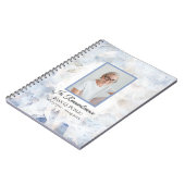 Carnet Célébration de l'oeillet bleu teinté de la vie fun (Côté gauche)