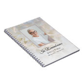 Carnet Célébration florale de l'oeillet blanc de la vie f (Côté Droit)