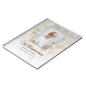 Carnet Célébration florale de l'oeillet blanc de la vie f (Côté gauche)