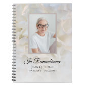 Carnet Célébration florale de l'oeillet blanc de la vie f (Devant)