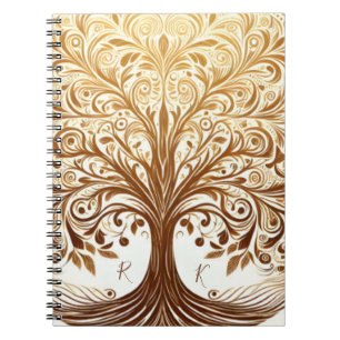 Carnet Célébration Spirituelle de l'Arbre de Vie en Or Él