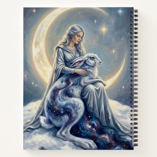 Carnet Celestial Galaxy Hare Moon Goddess Fantasy Art (Dos)
