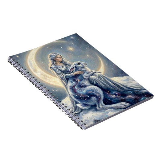 Carnet Celestial Galaxy Hare Moon Goddess Fantasy Art (Côté Droit)